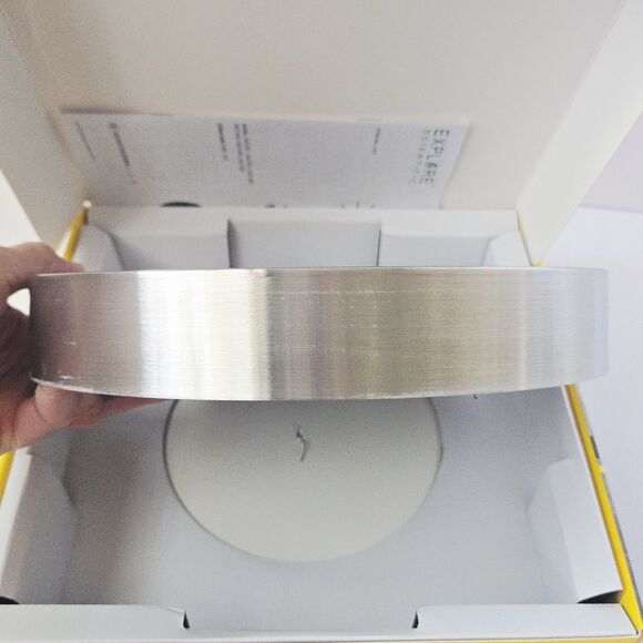 Explore Scientific Atomic Wall Clock Stainless Steel Silver Frame New Quiet - Picture 8 of 9